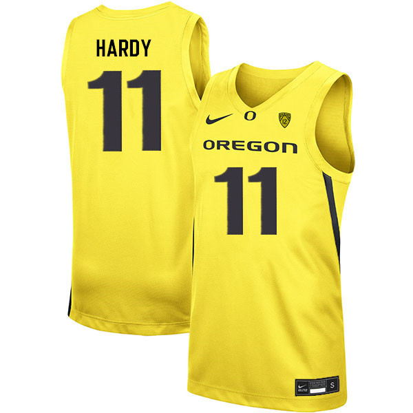 Men #11 Amauri Hardy Oregon Ducks College Basketball Jerseys Sale-Yellow